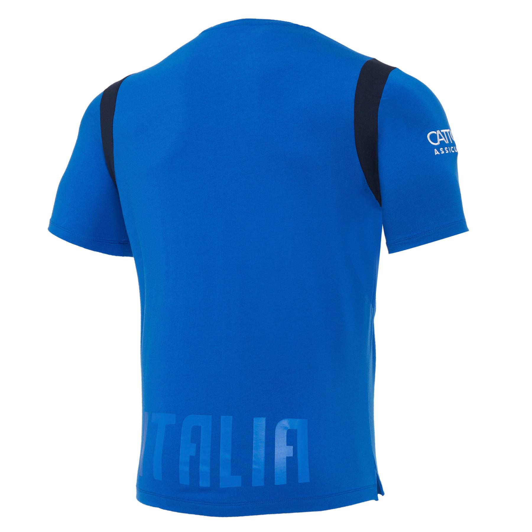 Bawełniana koszula podróżna Italie rugby 2020/21