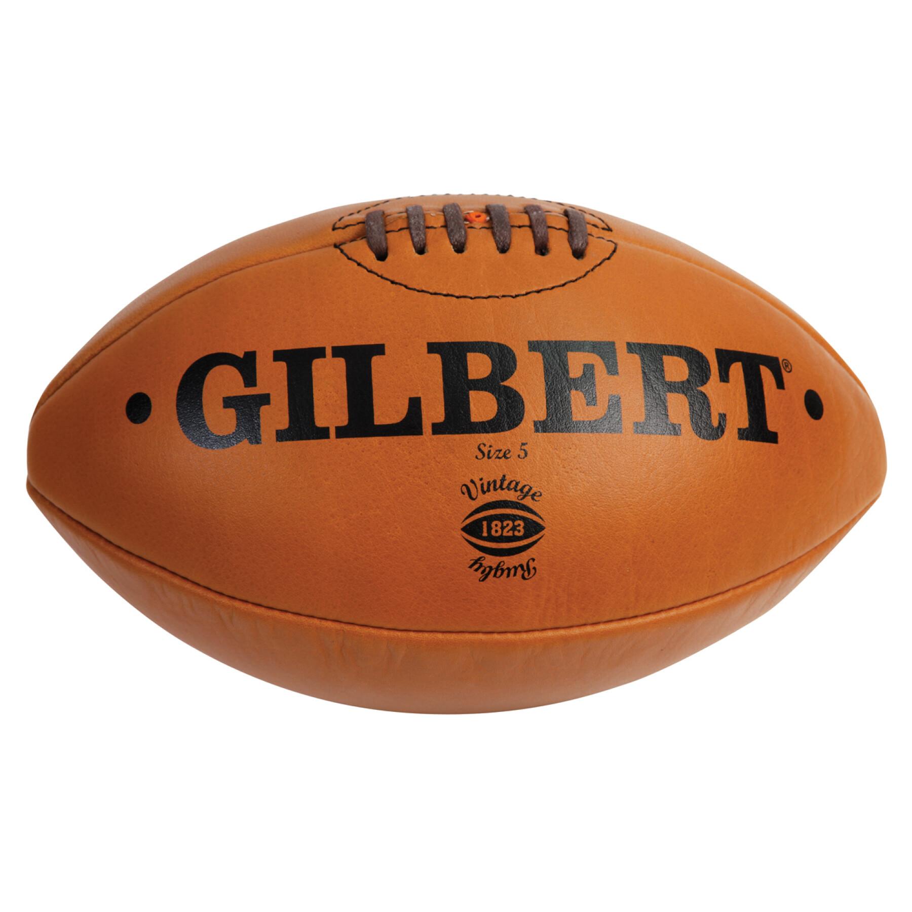 Vintage skórzana piłka do rugby Gilbert (taille 5)
