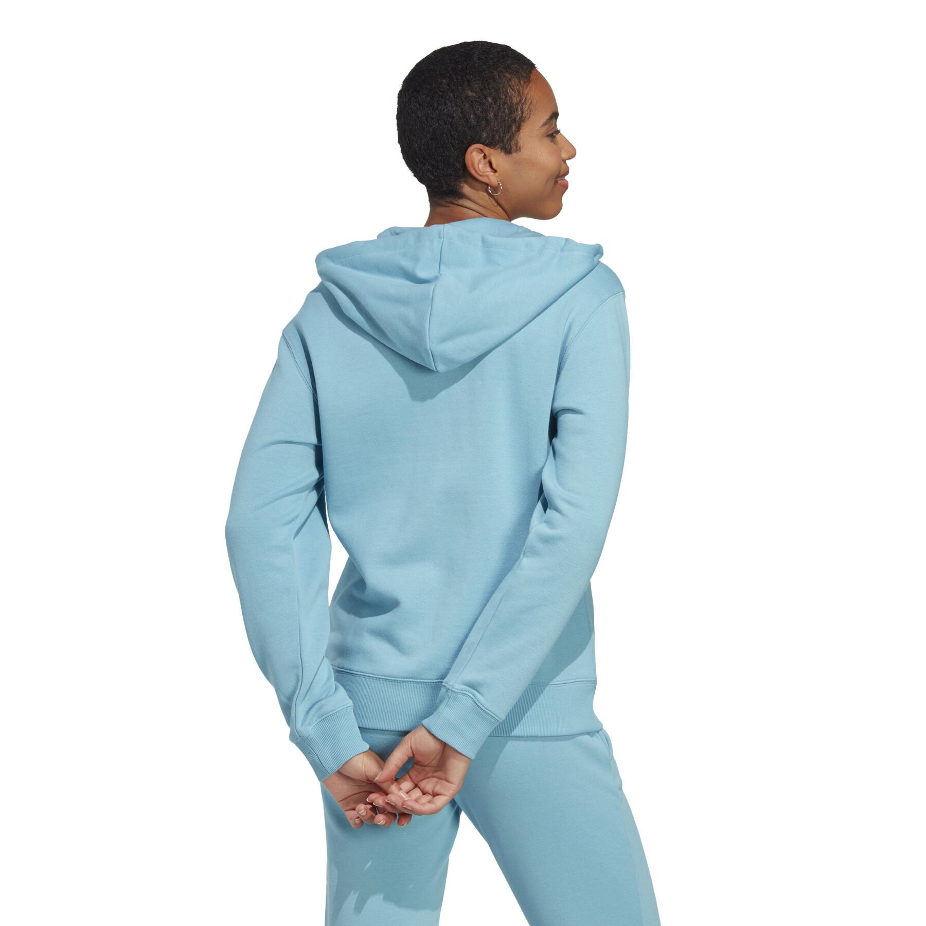 Sweatshirt damska bluza polarowa z kapturem full zip adidas Essentials