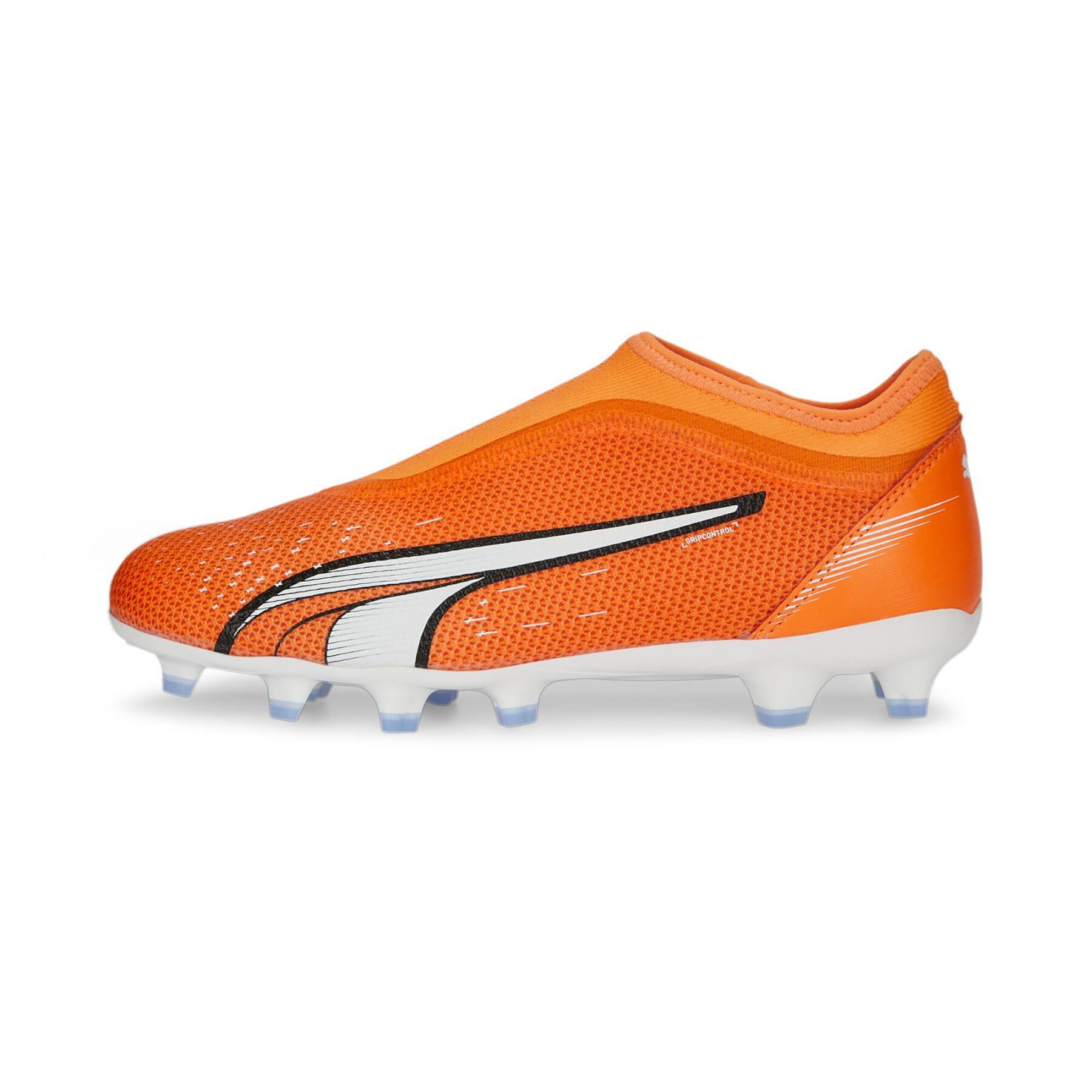 Dziecięce buty piłkarskie bez sznurówek Puma Ultra Match FG/AG
