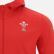 Bluza z kapturem z pełnym zamkiem błyskawicznym Pays de Galles Rugby XV Merch CA LF